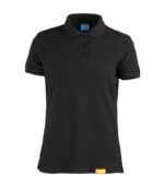 Polera Polo 80% Algodón Manga Corta Mujer color Negro