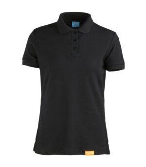 Polera Polo 80% Algodón Manga Corta Mujer color Negro