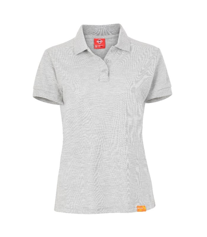 Polera Polo 60% Algodón Manga Corta Mujer color Gris