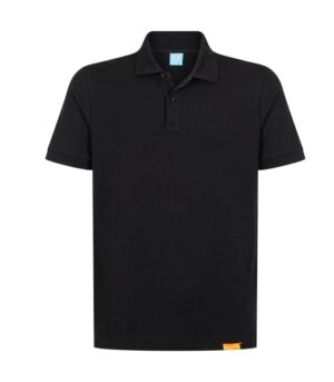 Polera Polo 60% Algodón Manga Corta Mujer color Negro