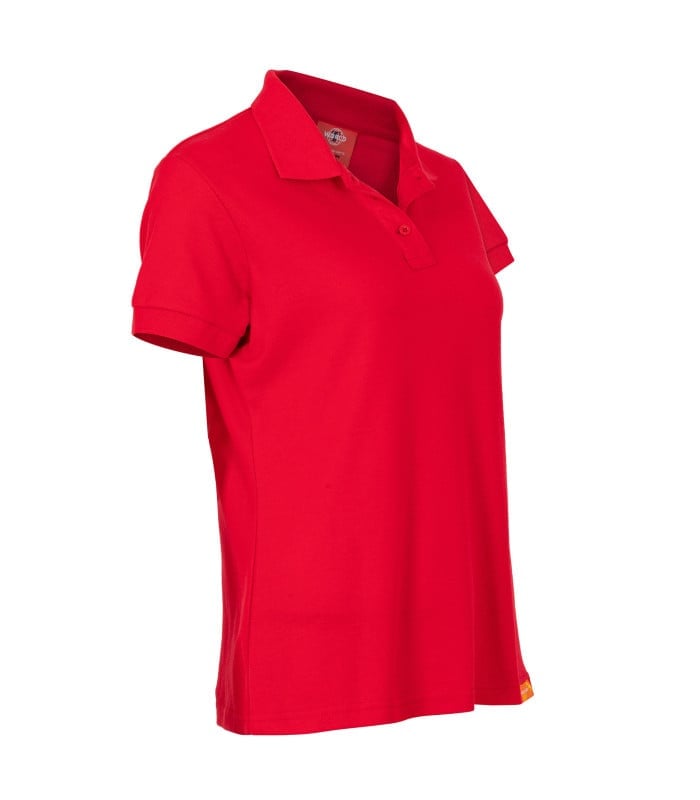 Polera Polo 60% Algodón Manga Corta Mujer color Rojo
