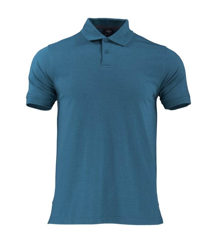 Polera Polo DryFresh® 60% Algodón Manga Corta Hombre color Azul Piedra