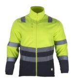 Micropolar Hi-Vis Clase 2 Bi-Color Manga Larga Hombre color Amarillo/Gris Oscuro