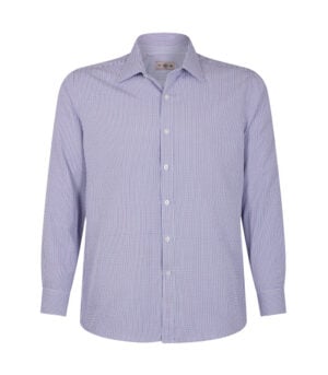Camisa Trevira Urban Cuadros Manga Larga Hombre color Burdeo