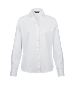 Blusa Oxford Classic Manga Larga Mujer color Blanco