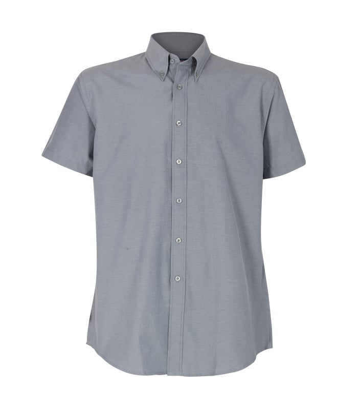 Camisa Oxford Classic Manga Corta Hombre color Gris