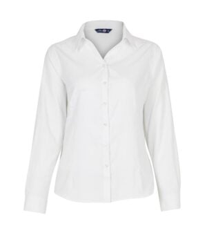 Blusa Oxford Light Manga Larga Mujer color Blanco