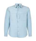 Camisa Salvia Manga Larga Hombre color Celeste Claro