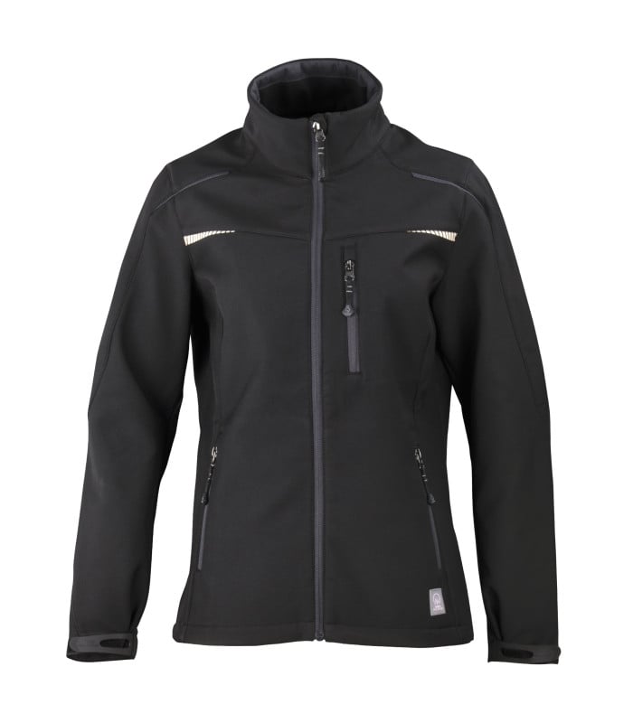 Parka Pangue Softshell Manga Larga Mujer color Negro