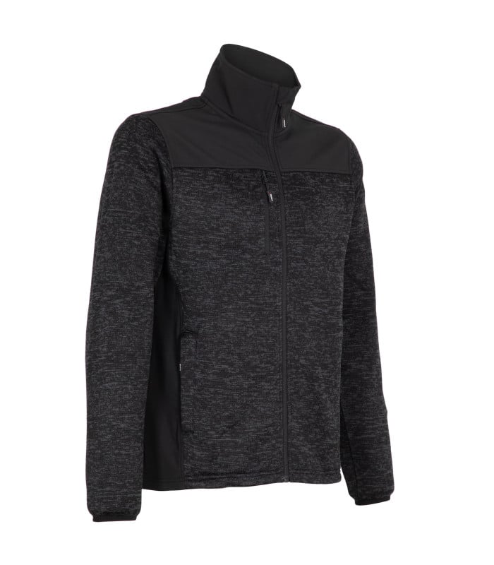 Chaqueta Knit Fleece Hombre color Negro