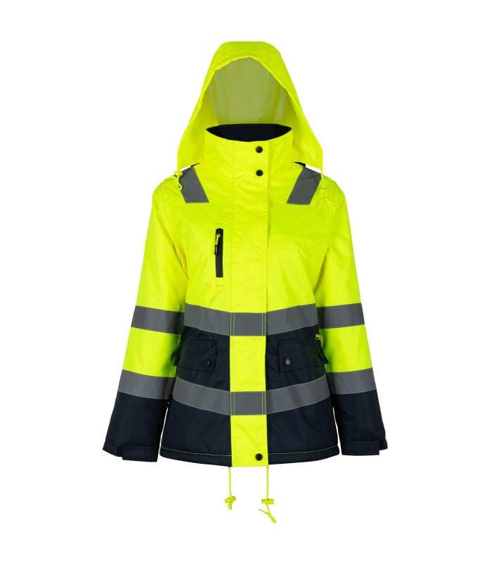 Parka Térmica Hi-Vis Clase 2 Mujer color Amarillo/Azul