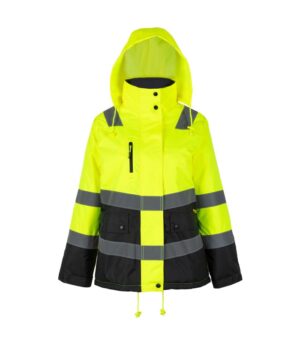 Parka Térmica Hi-Vis Clase 2 Mujer color Amarillo/Gris Oscuro