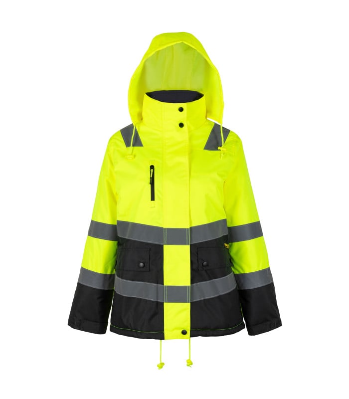 Parka Térmica Hi-Vis Clase 2 Mujer color Amarillo/Gris Oscuro
