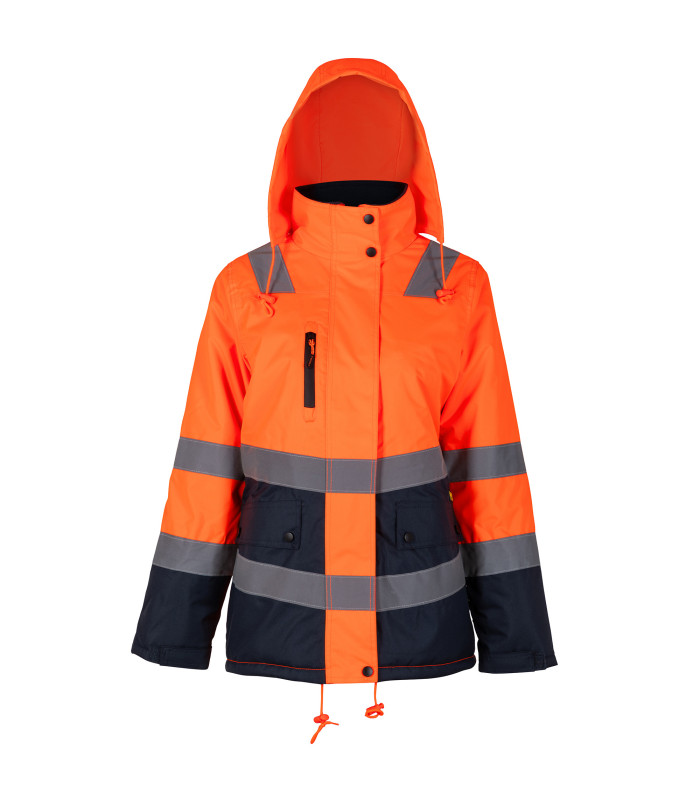 Parka Térmica Hi-Vis Clase 2 Mujer color Naranjo/Azul
