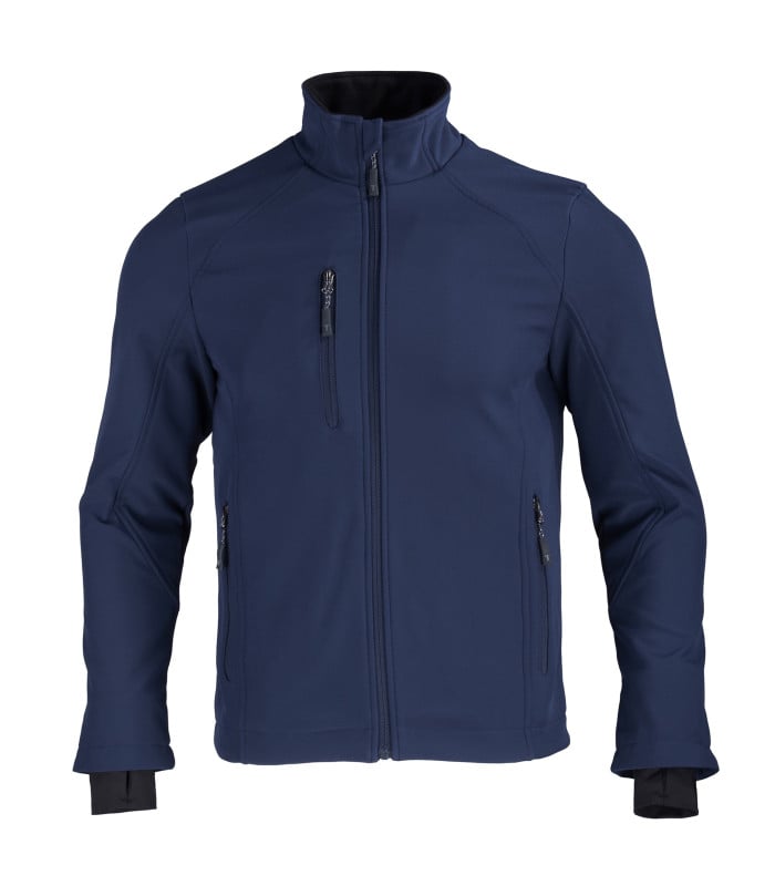 Chaqueta Softshell Rhelmu Manga Larga Hombre color Azul