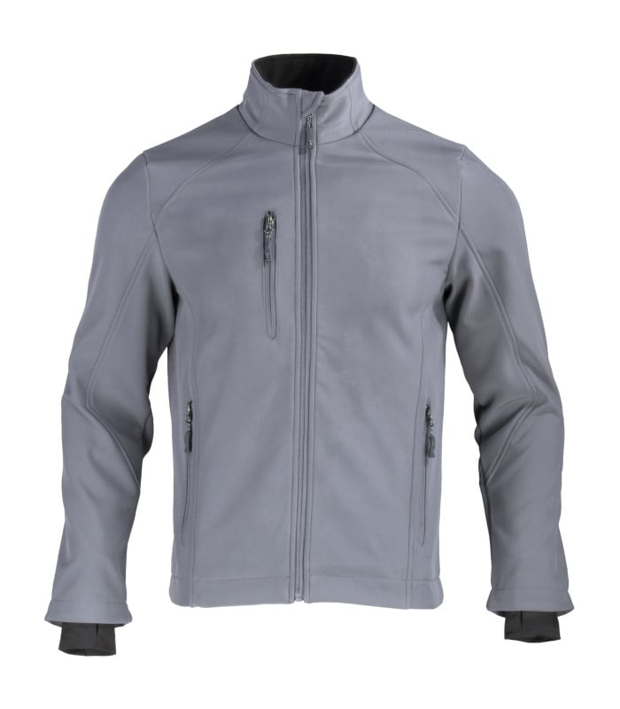 Chaqueta Softshell Rhelmu Manga Larga Hombre color Gris Oscuro