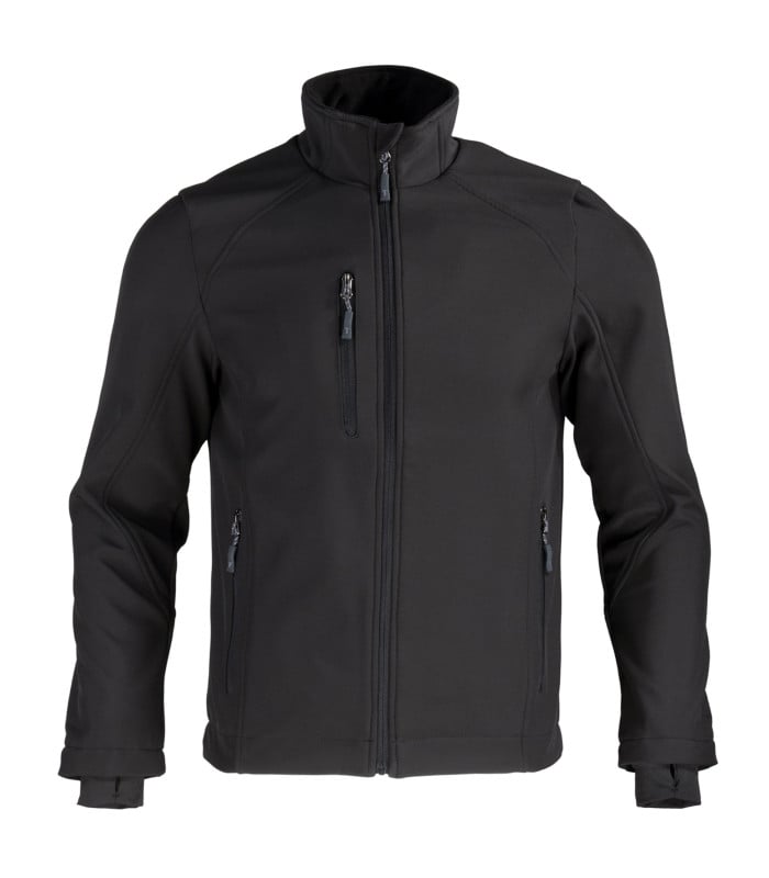 Chaqueta Softshell Rhelmu Manga Larga Hombre color Negro