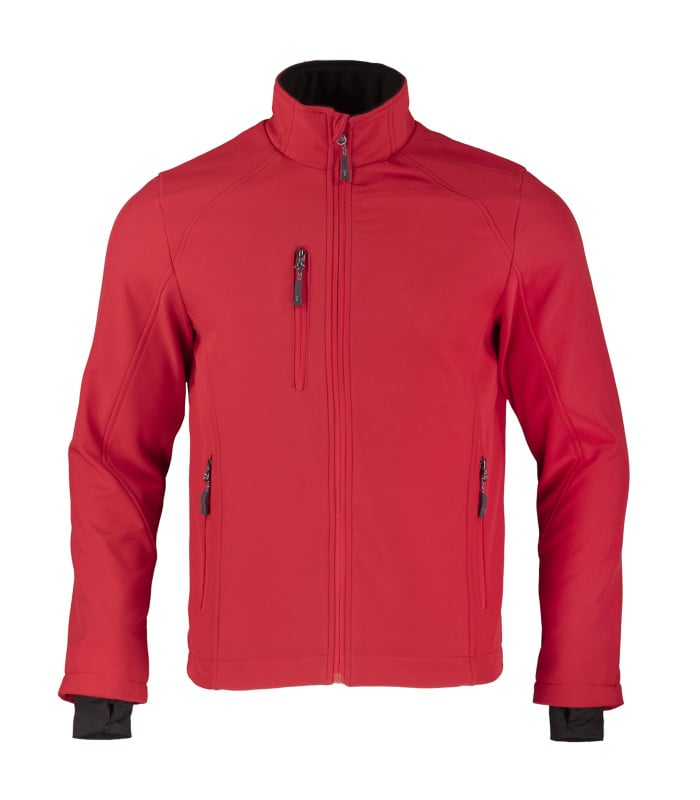 Chaqueta Softshell Rhelmu Manga Larga Hombre color Rojo