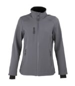 Chaqueta Softshell Rhelmu Manga Larga Mujer color Gris Oscuro