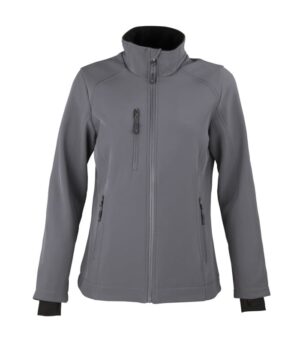 Chaqueta Softshell Rhelmu Manga Larga Mujer color Gris Oscuro
