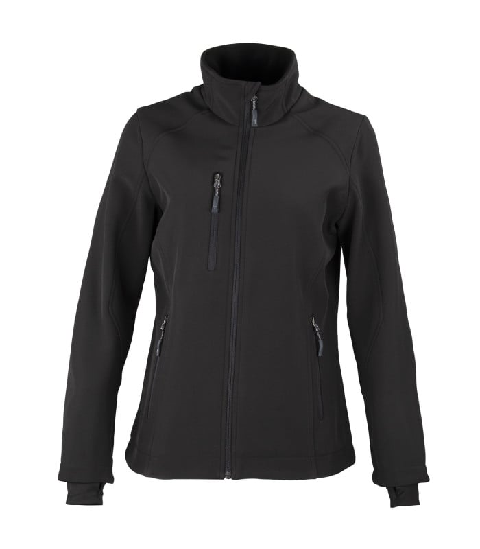 Chaqueta Softshell Rhelmu Manga Larga Mujer color Negro
