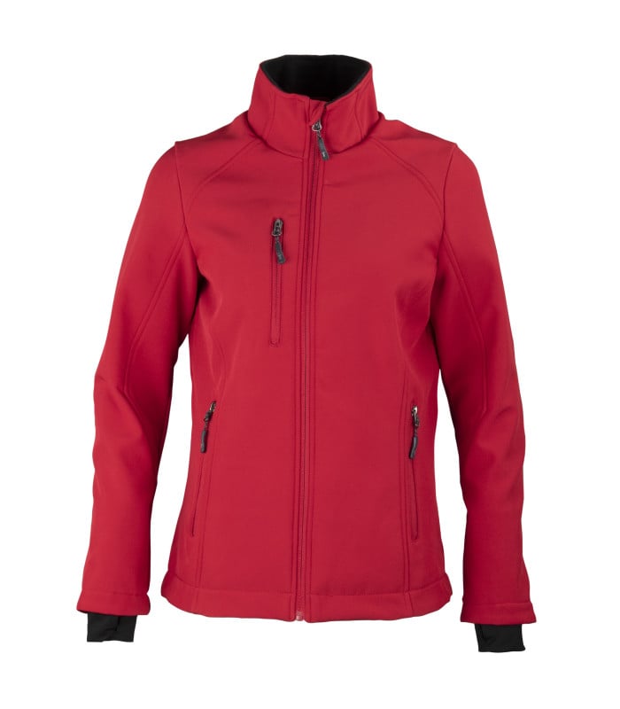 Chaqueta Softshell Rhelmu Manga Larga Mujer color Rojo