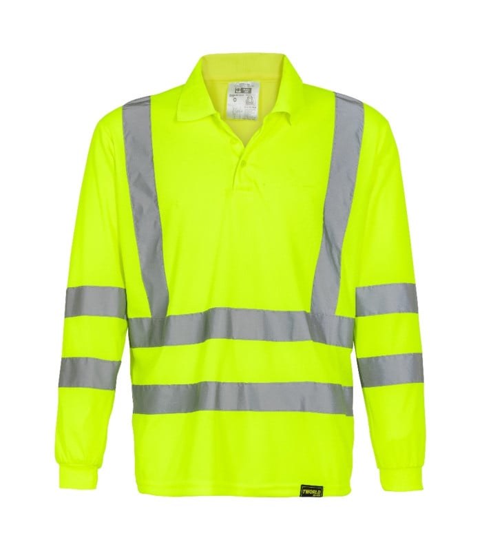Polera Polo DryFit Manga Larga Hombre color Amarillo