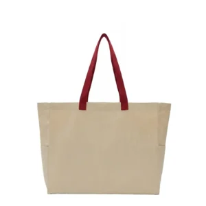 Tote bag de algodón reciclado con asas largas y cuerpo amplio