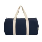 Bolso de tela de algodón reciclado con asa de mano y hombro, confeccionado en material textil resistente