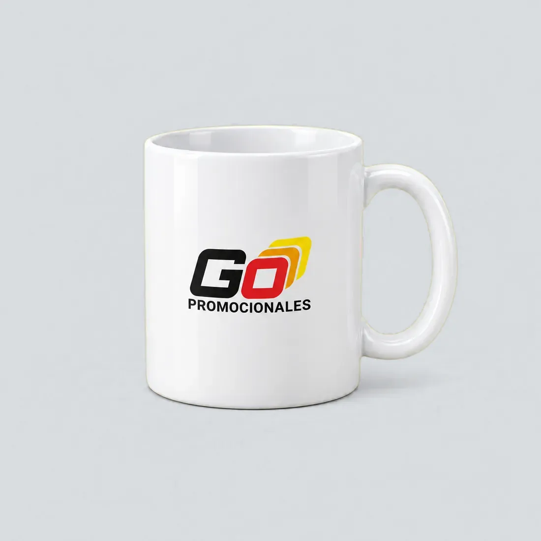 Taza blanca con logo en impresión UV
